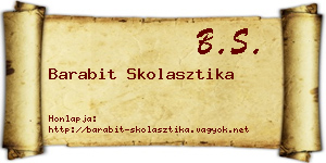 Barabit Skolasztika névjegykártya